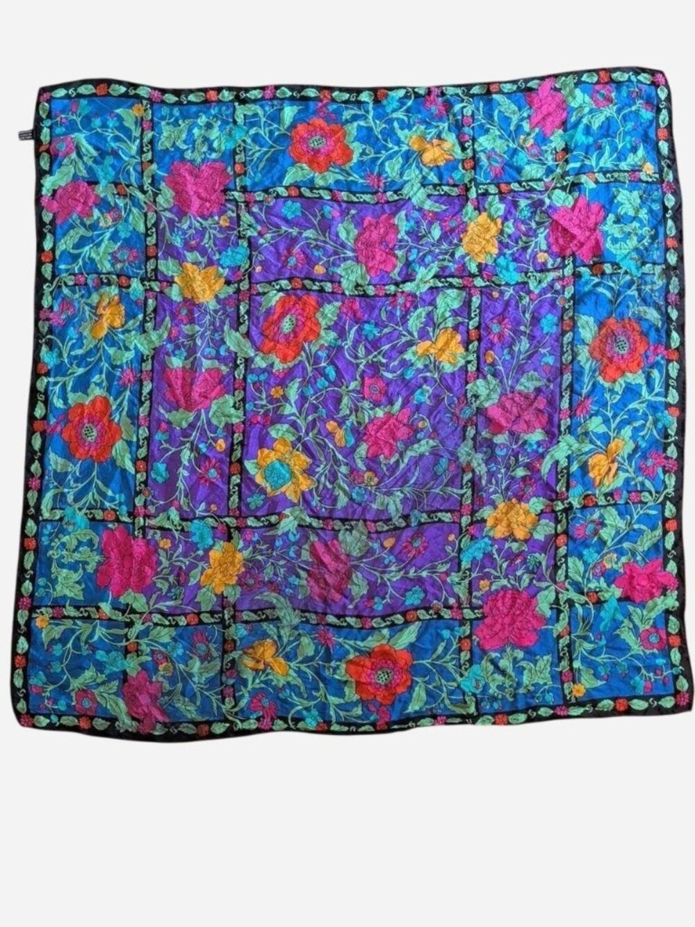 The Specialty House Inc Vintage 100% Silk Floral Scarf 30" Made in Japan